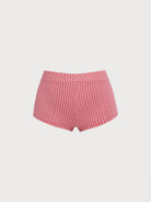 Women Knitted Polyester blended Bikini Bottoms Red Sustainable Plus Size Bikinis - BERLOOK