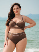Women Knitted Polyester Blended Bikini Bottoms Sustainable Plus Size Bikinis - BERLOOK