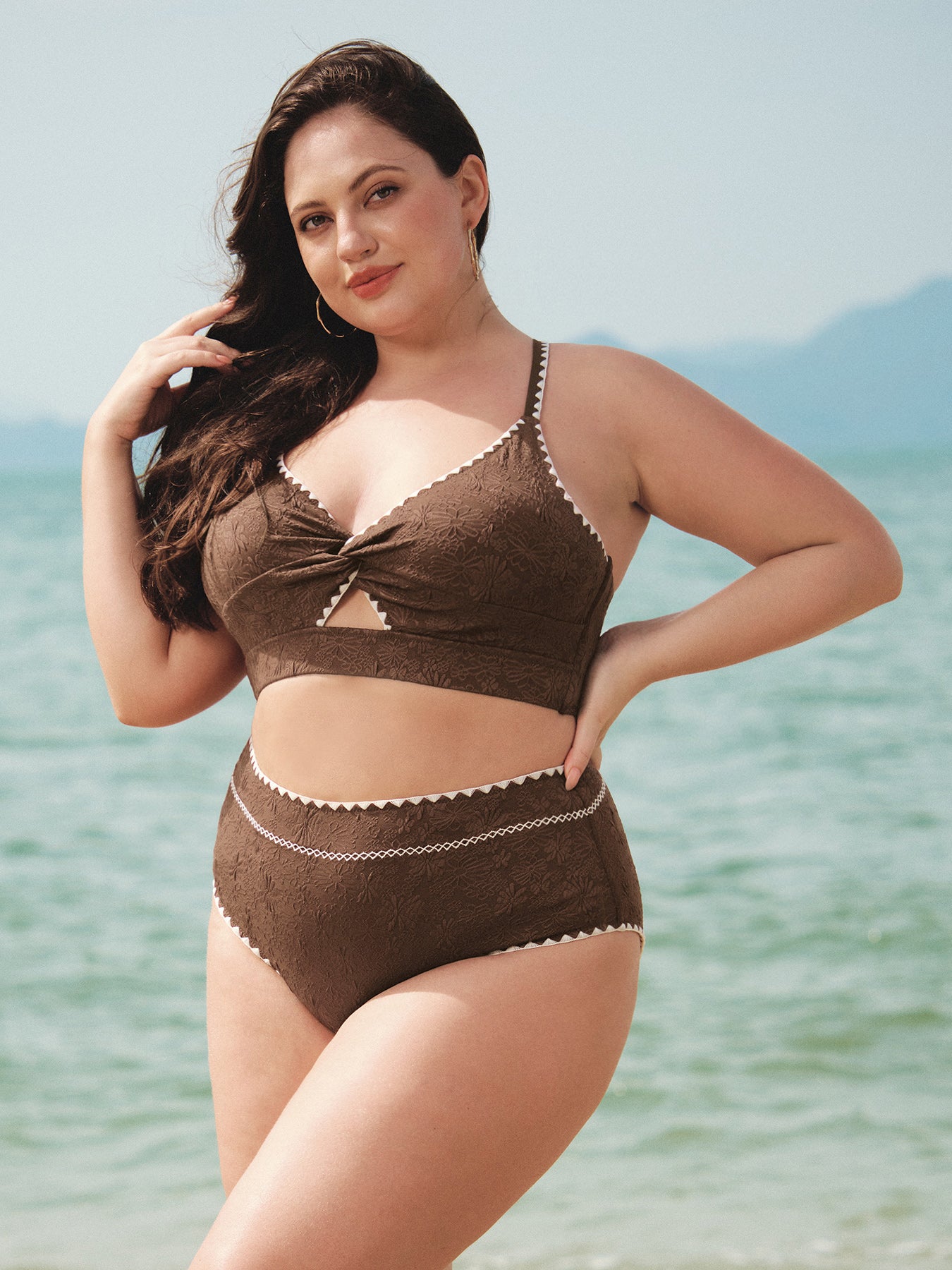 Women Knitted Polyester Blended Bikini Bottoms Sustainable Plus Size Bikinis - BERLOOK