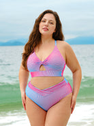 Women Knitted Polyester Blended Bikini Bottoms Sustainable Plus Size Bikinis - BERLOOK