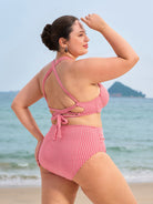 Women Knitted Polyester blended Bikini Bottoms Sustainable Plus Size Bikinis - BERLOOK