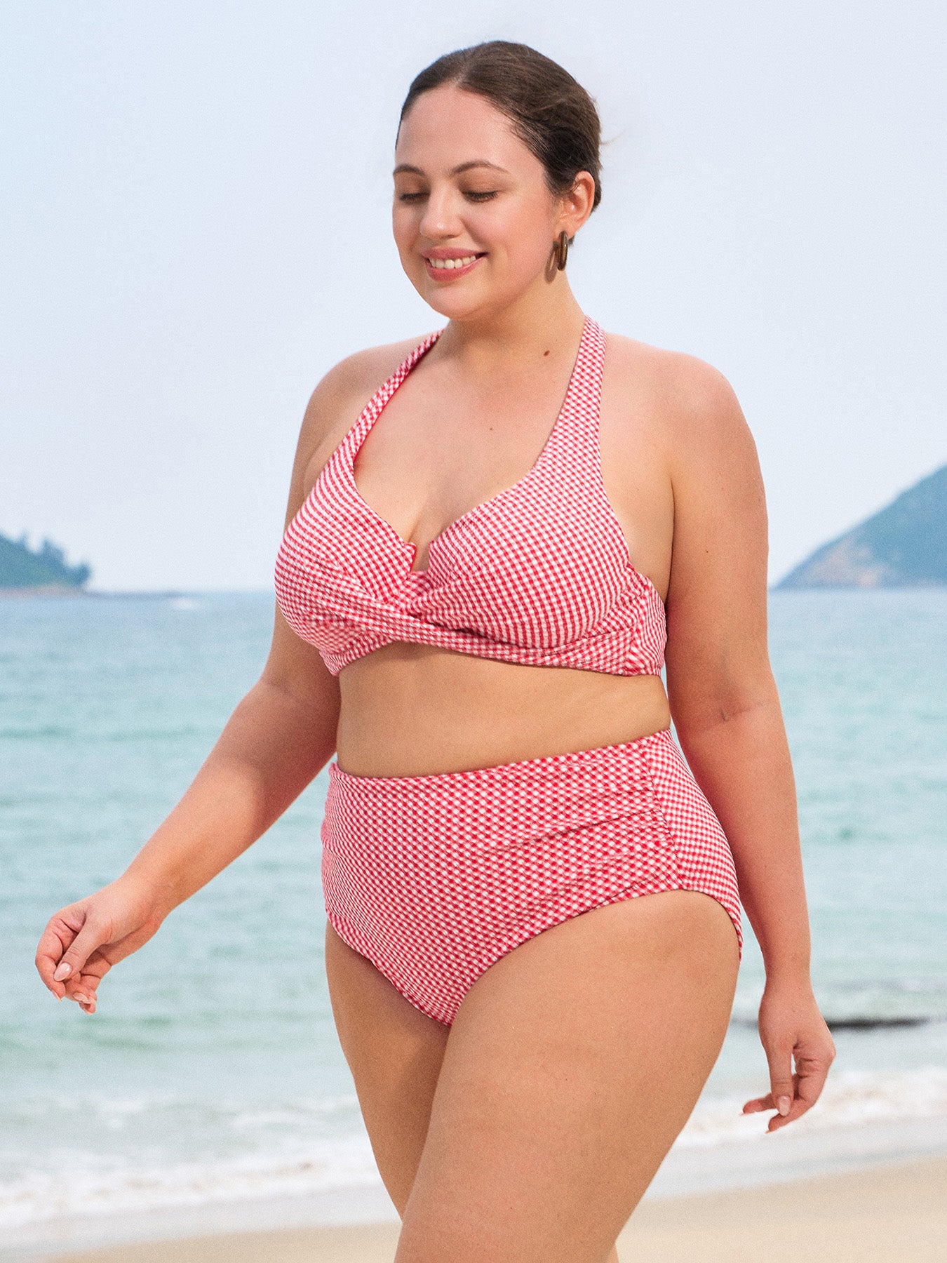 Women Knitted Polyester blended Bikini Bottoms Sustainable Plus Size Bikinis - BERLOOK