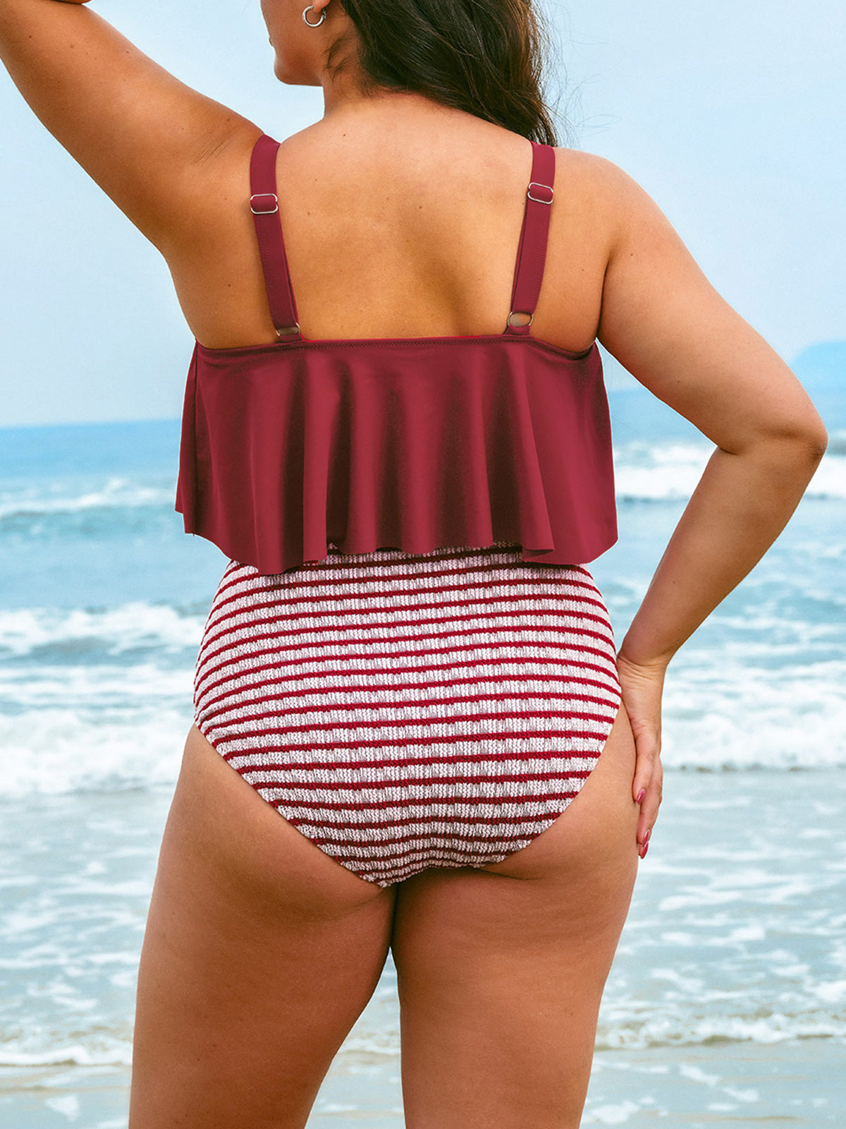 Women Knitted  Polyester Blended Bikini Bottoms Sustainable Plus Size Tankinis - BERLOOK