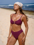 Women Knitted Polyester Blended Bikini Tops Sustainable Bikinis - BERLOOK