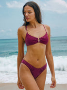 Women Knitted Polyester Blended Bikini Tops Sustainable Bikinis - BERLOOK