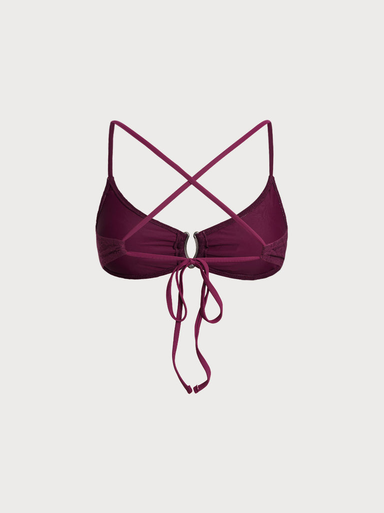 Women Knitted Polyester Blended Bikini Tops Sustainable Bikinis - BERLOOK