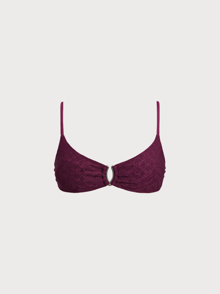 Women Knitted Polyester Blended Bikini Tops Sustainable Bikinis - BERLOOK