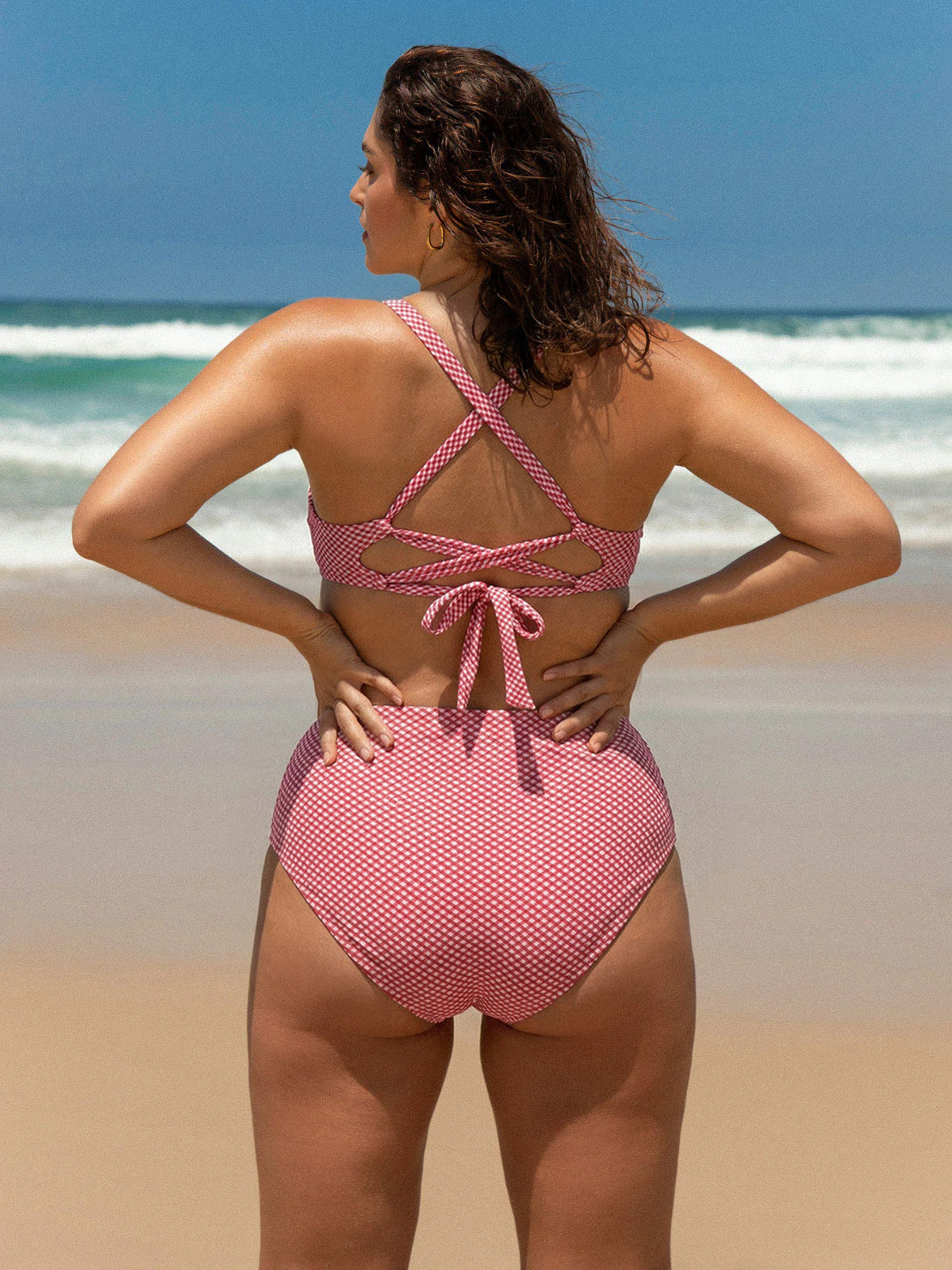 Women Knitted Polyester blended Bikini Tops Sustainable Plus Size Bikinis - BERLOOK
