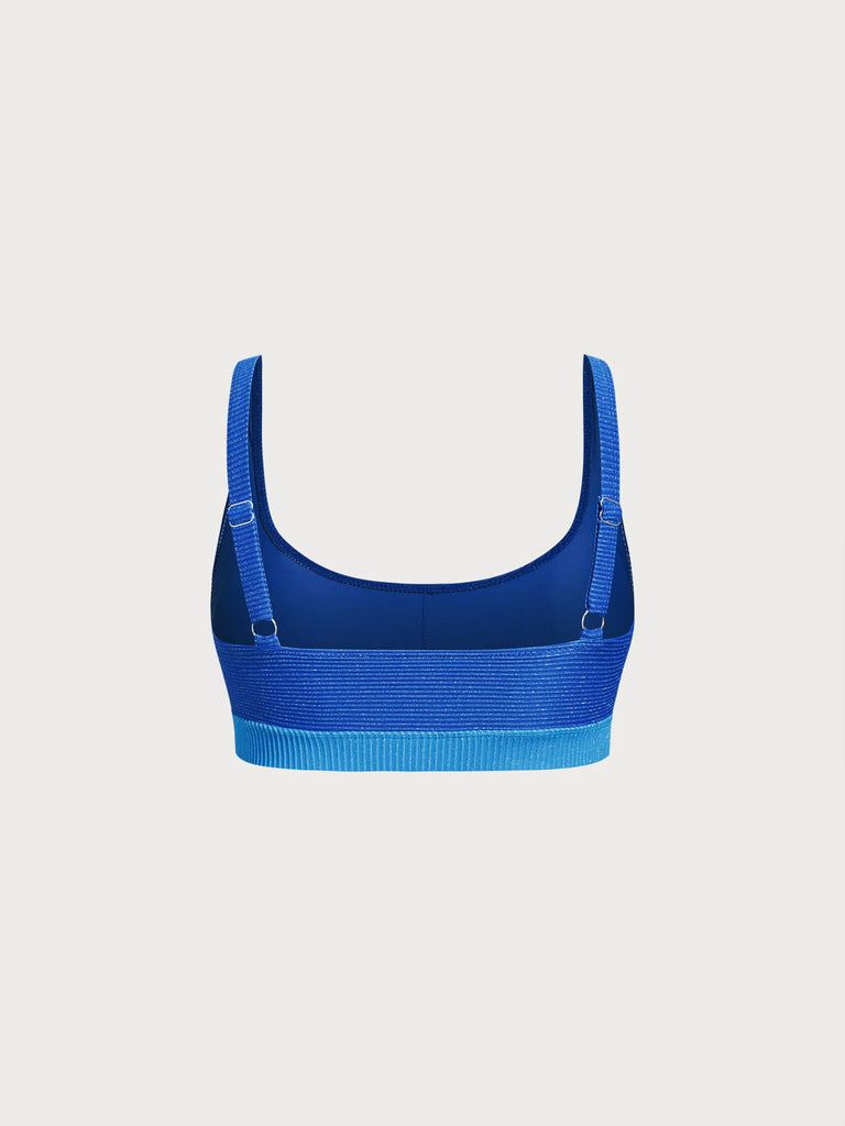 Women Knitted Polyester Blended Bikini Tops Sustainable Plus Size Bikinis - BERLOOK