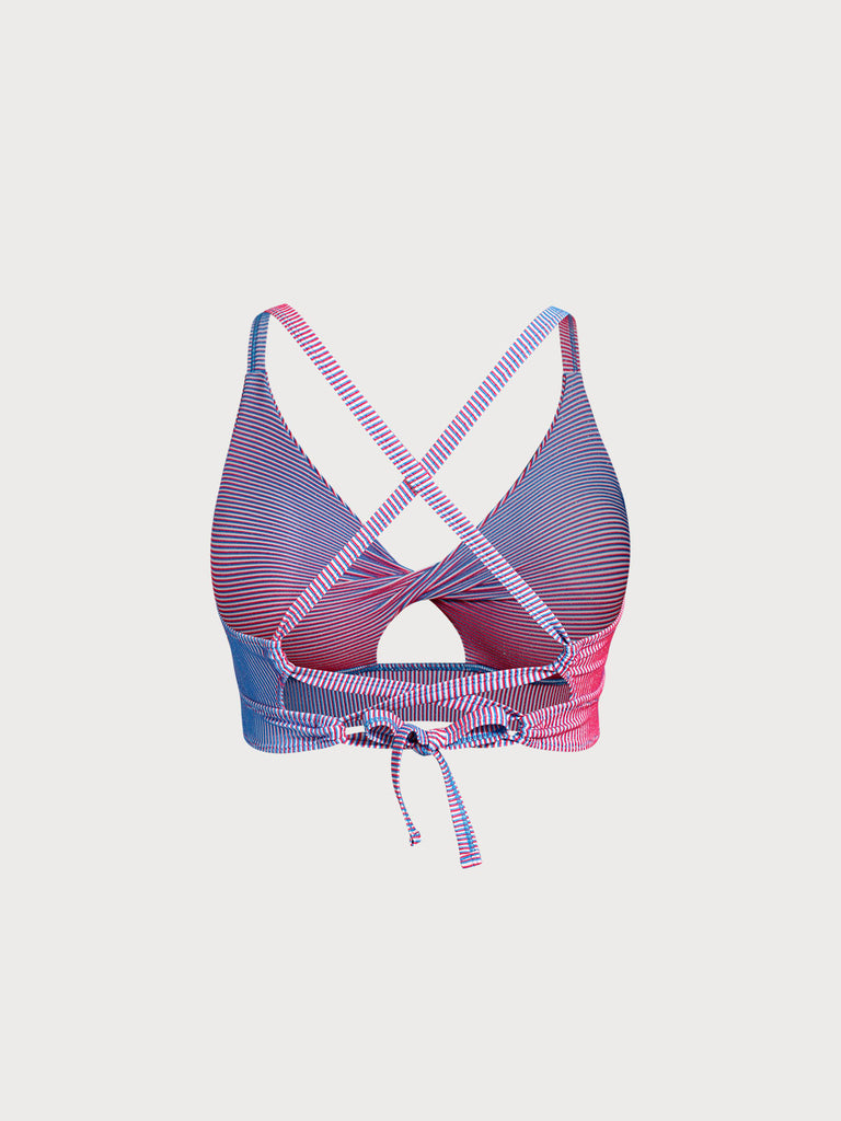 Women Knitted Polyester Blended Bikini Tops Sustainable Plus Size Bikinis - BERLOOK