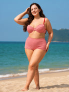 Women Knitted Polyester blended Bikini Tops Sustainable Plus Size Bikinis - BERLOOK