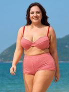 Women Knitted Polyester blended Bikini Tops Sustainable Plus Size Bikinis - BERLOOK