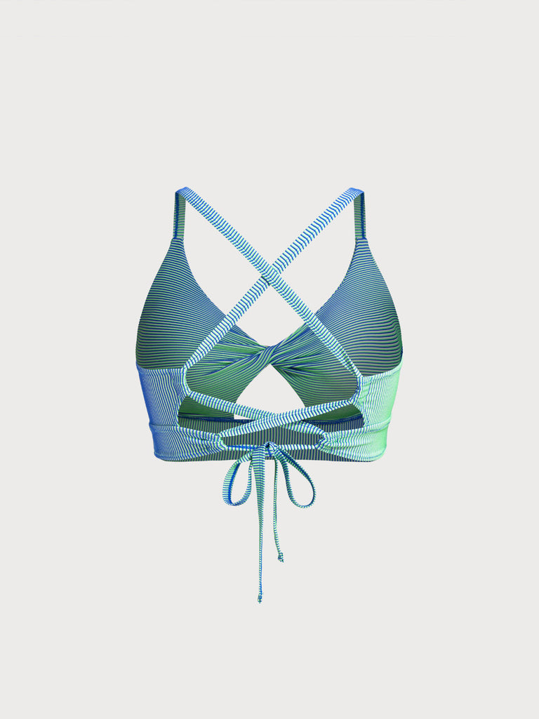 Women Knitted Polyester Blended Bikini Tops Sustainable Plus Size Bikinis - BERLOOK