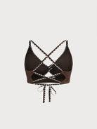 Women Knitted Polyester Blended Bikini Tops Sustainable Plus Size Bikinis - BERLOOK