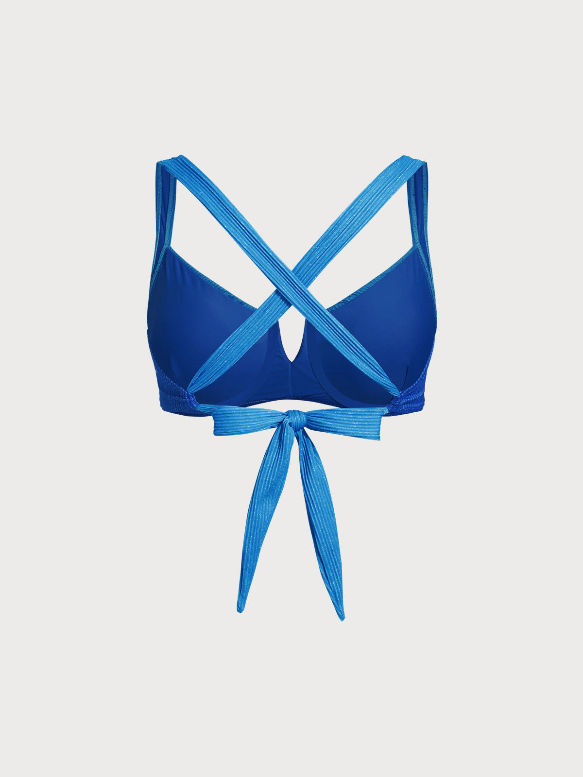 Women Knitted Polyester Blended Bikini Tops Sustainable Plus Size Bikinis - BERLOOK
