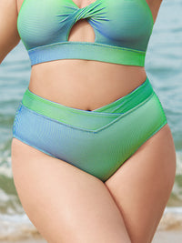 Women Knitted Polyester Blended Bikini Tops Sustainable Plus Size Bikinis - BERLOOK