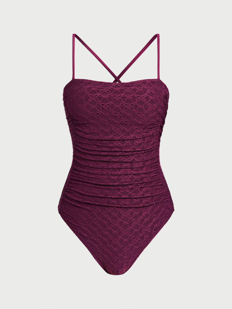 Women Knitted Polyester Blended One Pieces Swimwear Sustainable One-Pieces - BERLOOK