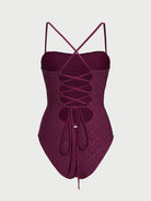 Women Knitted Polyester Blended One Pieces Swimwear Sustainable One-Pieces - BERLOOK