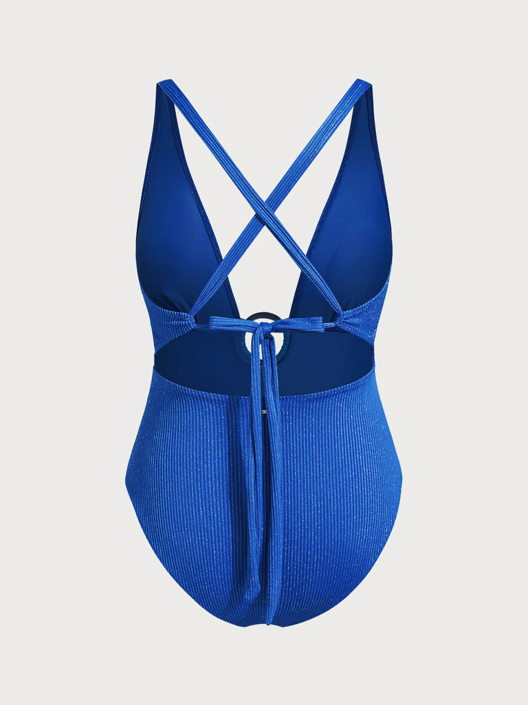 Women Knitted Polyester Blended One Pieces Swimwear Sustainable Plus Size One-Pieces - BERLOOK