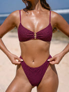 Women Knitted Polyester Blended Tankini Bottoms Sustainable Bikinis - BERLOOK