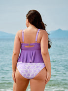 Women Knitted Polyester Blended Tankini Bottoms Sustainable Plus Size Tankinis - BERLOOK
