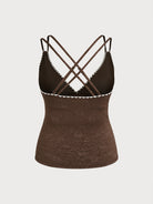 Women Knitted Polyester Blended  Tankini Tops Sustainable Plus Size Tankinis - BERLOOK
