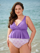 Women Knitted Polyester Blended Tankini Tops Sustainable Plus Size Tankinis - BERLOOK