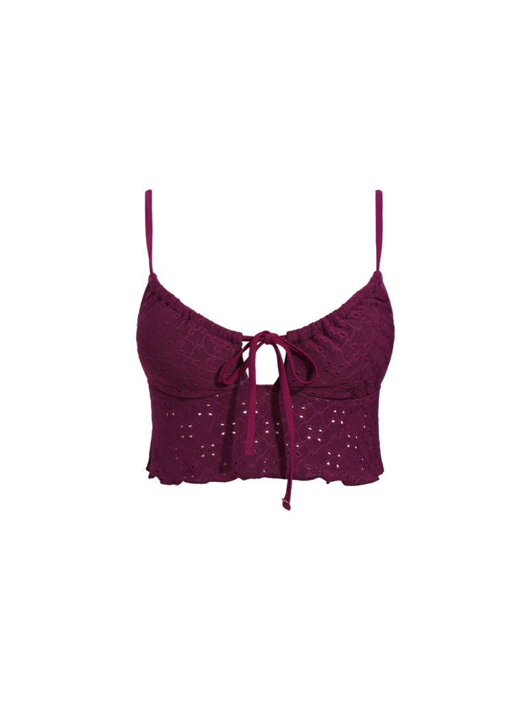 Women Knitted Polyester Blended Tankini Tops Sustainable Tankinis - BERLOOK