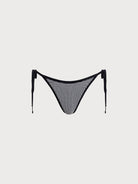 Women Knitted Polyester Nylon Blended Bikini Bottoms Black Sustainable Bikinis - BERLOOK