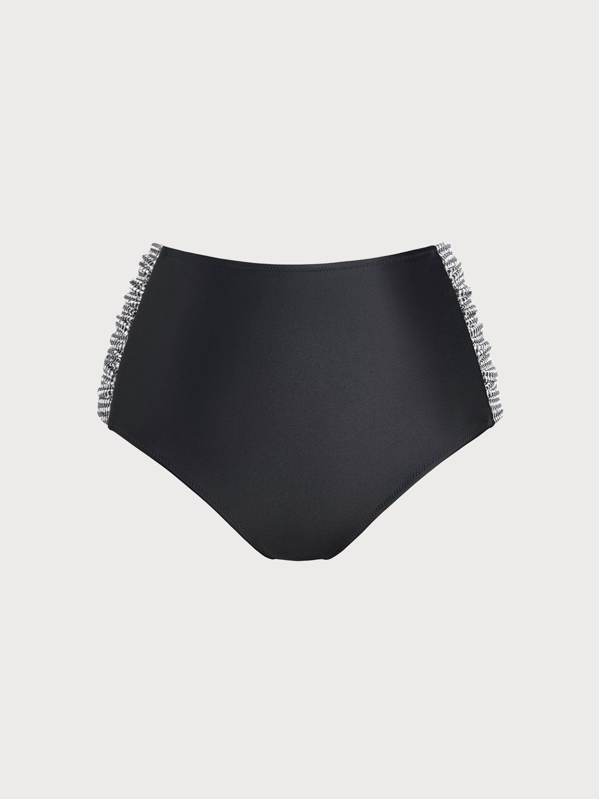 Women Knitted Polyester Nylon Blended Bikini Bottoms Black Sustainable Plus Size Bikinis - BERLOOK