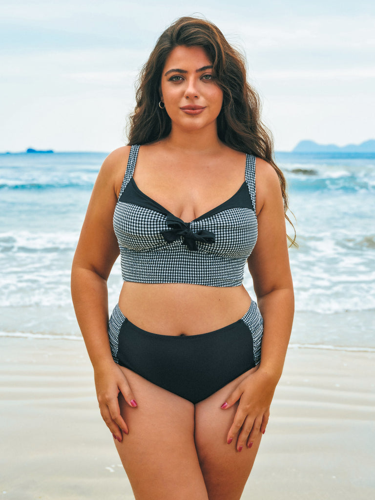 Women Knitted Polyester Nylon Blended Bikini Bottoms Sustainable Plus Size Bikinis - BERLOOK