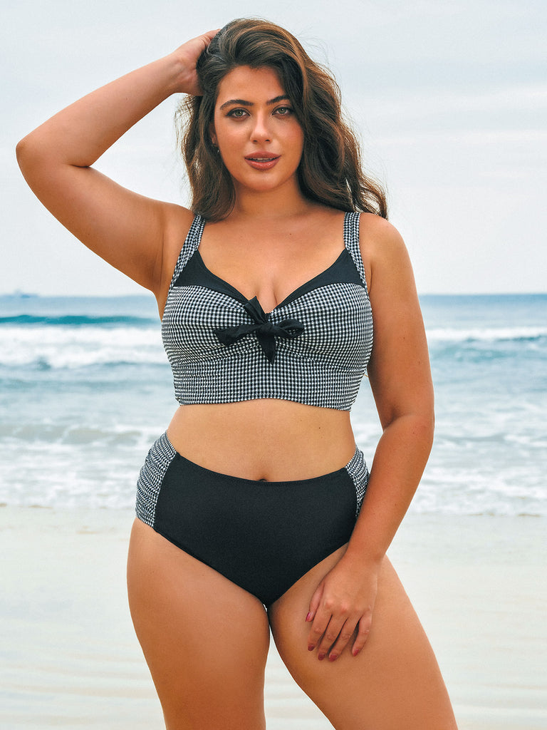 Women Knitted Polyester Nylon Blended Bikini Bottoms Sustainable Plus Size Bikinis - BERLOOK