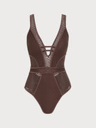 Women Knitted Polyester One Pieces Swimwear Sustainable One-Pieces - BERLOOK