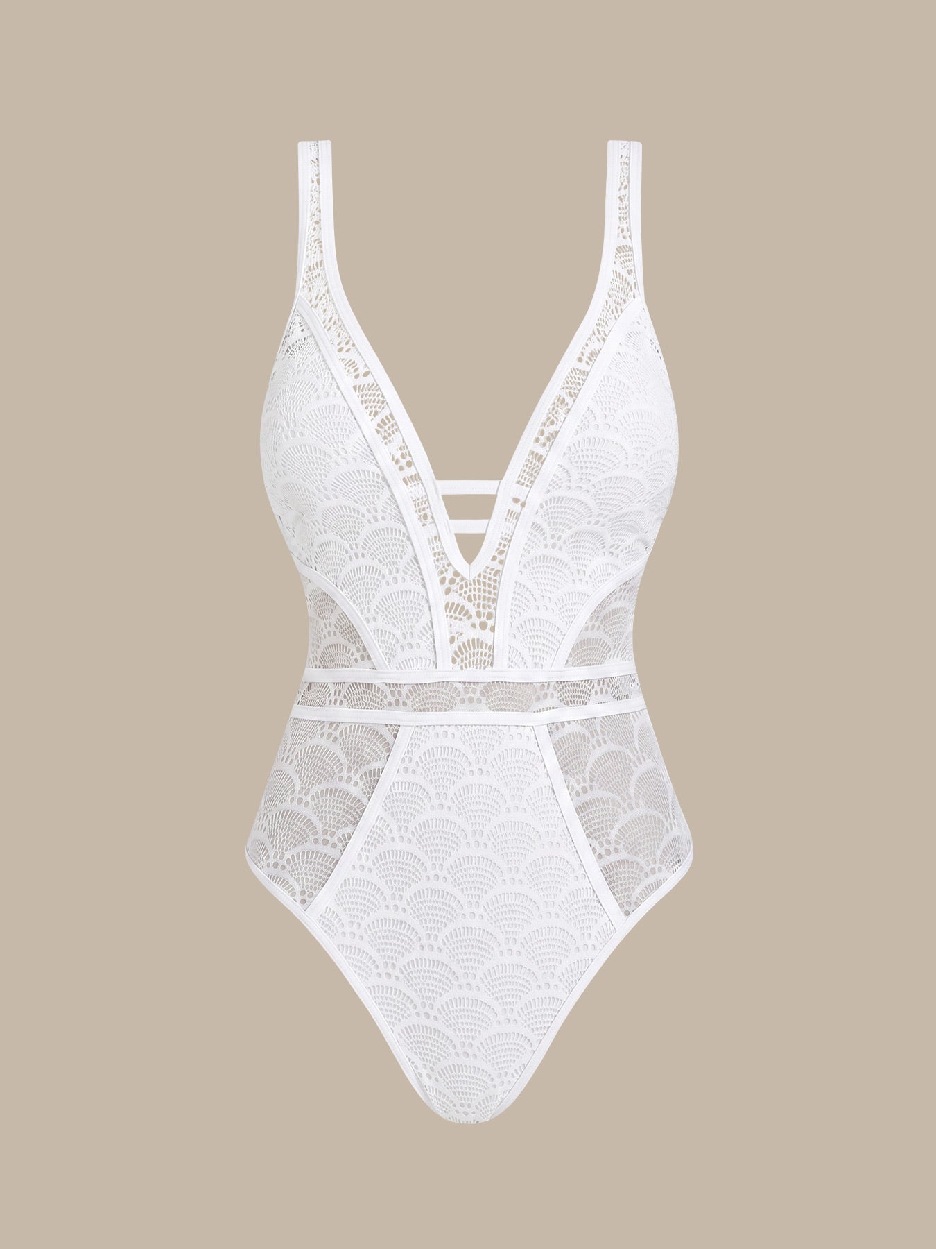 Women Knitted Polyester One Pieces Swimwear Sustainable One-Pieces - BERLOOK