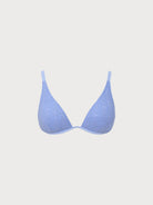 Women Knitted Polyester Plus Size Bikini Tops Blue Sustainable - BERLOOK