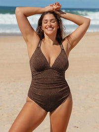 Women Knitted Polyester Plus Size One-Pieces Sustainable Plus Size One-Pieces - BERLOOK