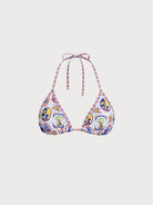 Women Knitted Polyester Printed Bikini Tops Multi Sustainable Bikinis - BERLOOK