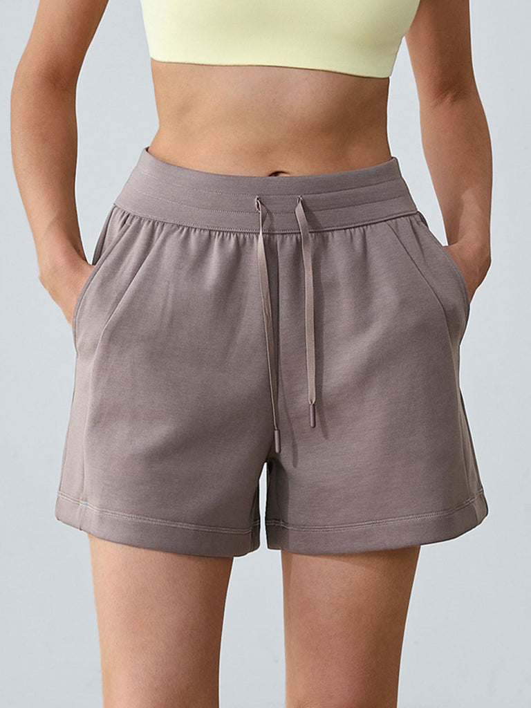 Women Knitted Polyester Sport Shorts Sustainable Yoga Bottoms - BERLOOK