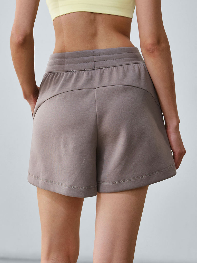 Women Knitted Polyester Sport Shorts Sustainable Yoga Bottoms - BERLOOK