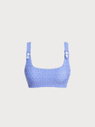 Women Knitted Polyester Surfing Tops Blue Sustainable Surfing Clothes - BERLOOK