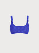 Women Knitted Polyester Surfing Tops Royal Blue Sustainable Surfing Clothes - BERLOOK