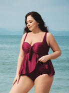 Women Knitted Polyester Tankini Tops Sustainable Plus Size Tankinis - BERLOOK