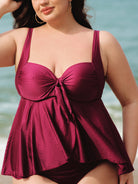 Women Knitted Polyester Tankini Tops Sustainable Plus Size Tankinis - BERLOOK