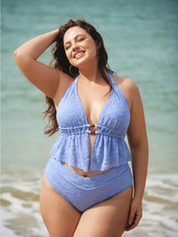 Women Knitted Polyester Tankini Tops Sustainable Plus Size Tankinis - BERLOOK