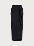 Women  knitted Rayon Cover-ups Black Sustainable Cover-ups - BERLOOK