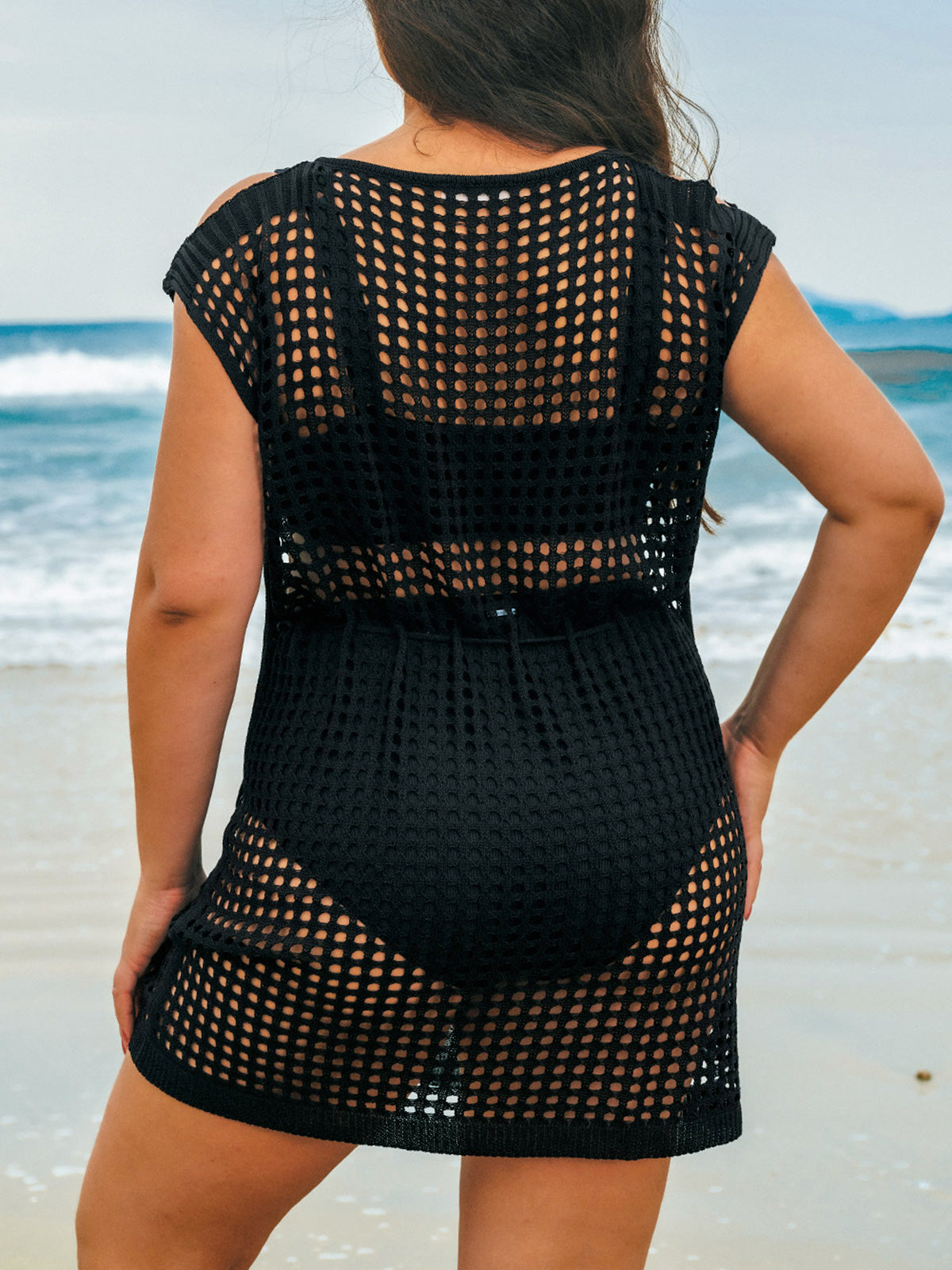 Women Knitted Viscose blended Cover ups Sustainable Plus Size Cover-ups - BERLOOK