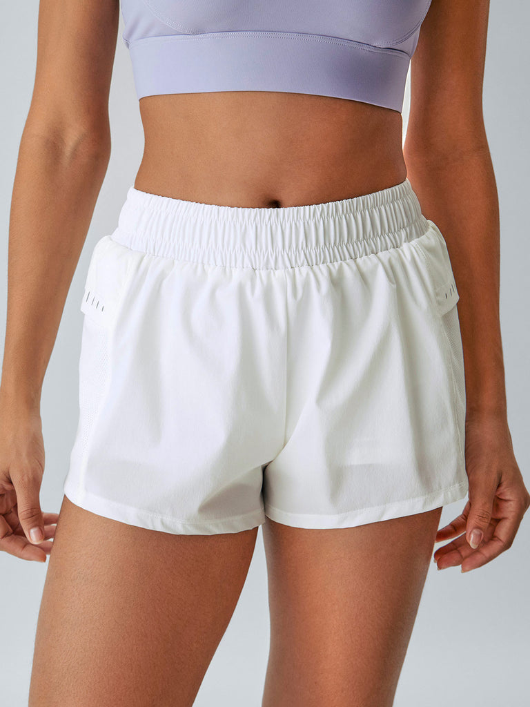 Women Nylon Yoga Shorts Sustainable Yoga Bottoms - BERLOOK