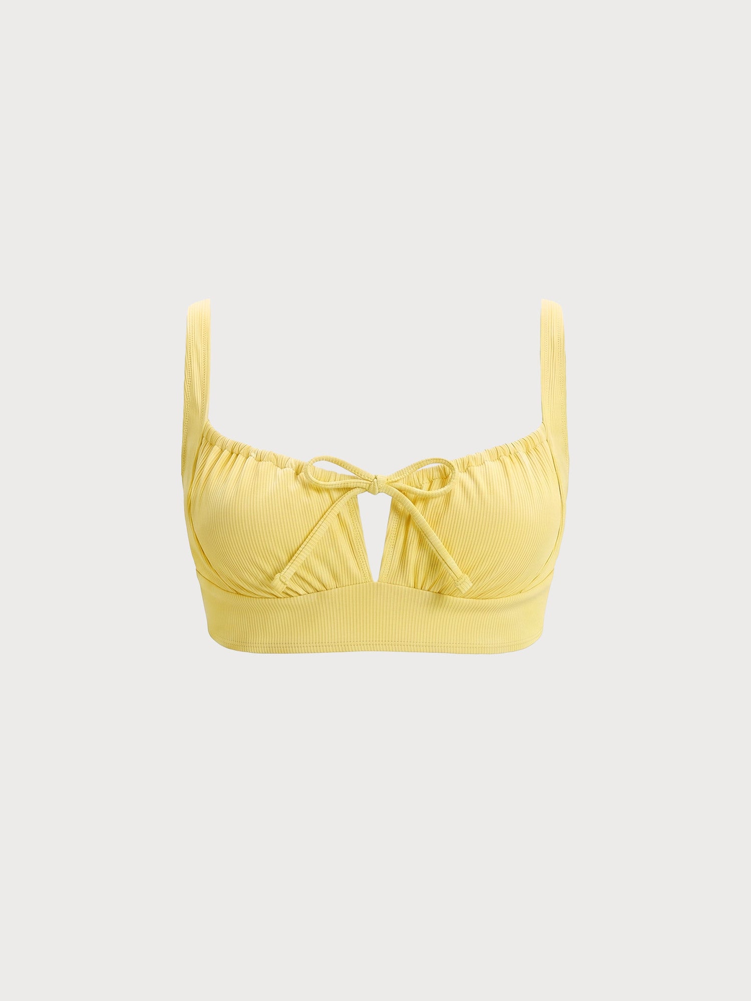 Women Plus Size Knitted Nylon Bikini Tops Sustainable Plus Size Bikinis - BERLOOK
