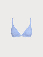 Women Woven Nylon Bikini Tops Light Blue Sustainable Bikinis - BERLOOK