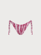 Women Woven Polyester Blended Bikini Bottoms Wine Red Sustainable Bikinis - BERLOOK